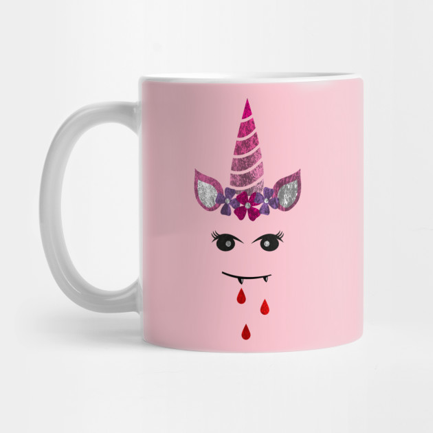 Vampire Unicorn Cute Kawaii Scary Halloween Blood Unicorn Mug