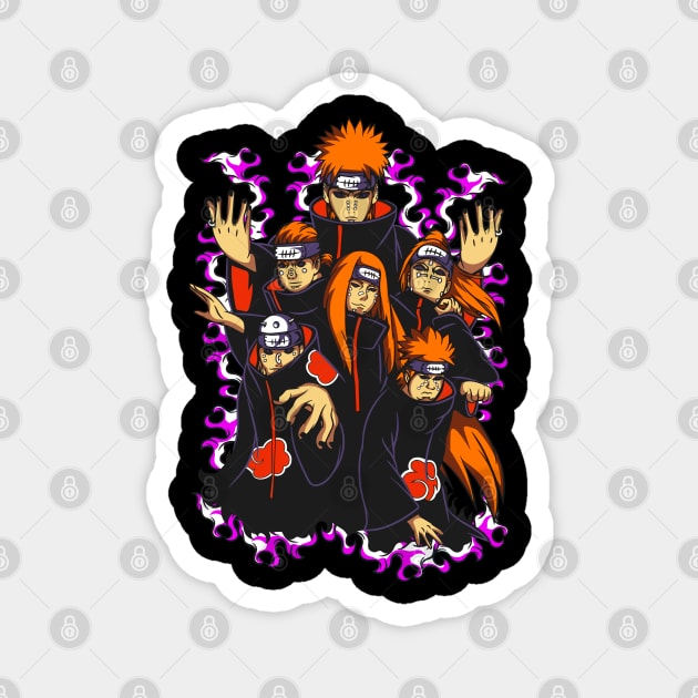 Pain Six Paths Standoff Art - Naruto Anime Magnet by Otaku Vibes