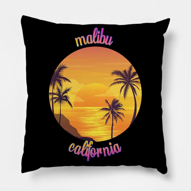 Malibu California Pillow by kalponik