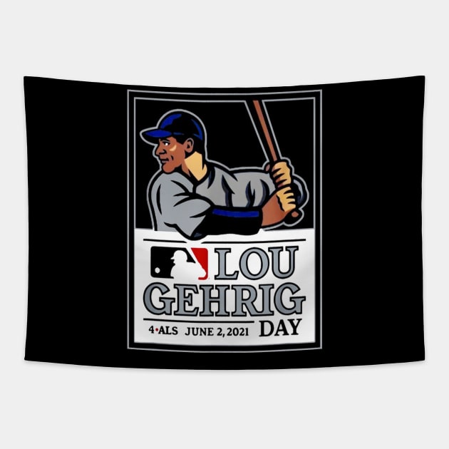 Lou Gehrig 4 Merch Legend Tapestry by jenira