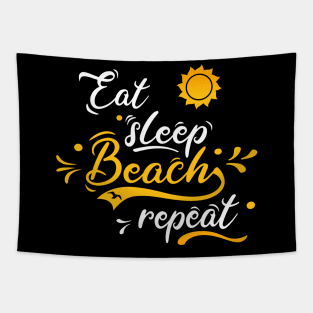 Beach summer surf swim eat sleep repeat Tapestry