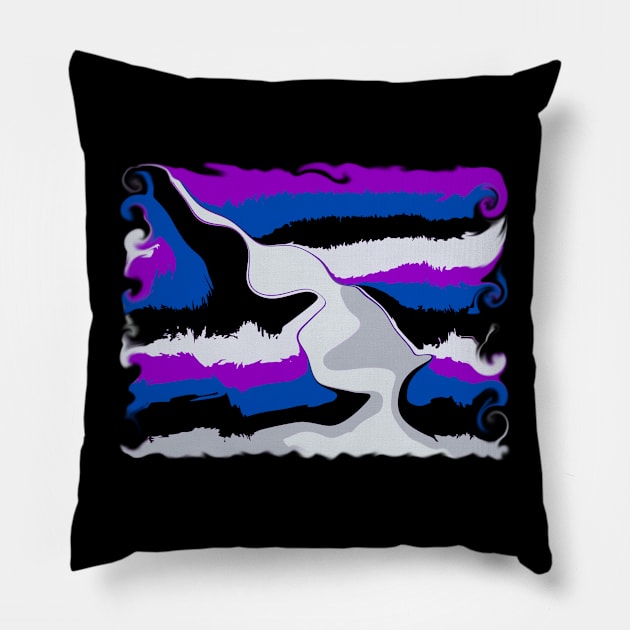 Blended colors Pillow by Orchid's Art