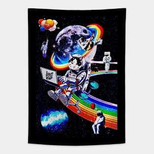 Believe Astro Cat Tapestry