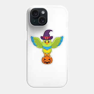 Parrot Halloween Witch Pumpkin Phone Case