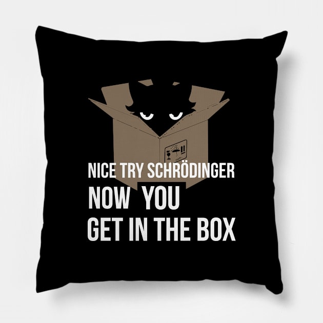 Schrodinger'S Cat Pillow by tanambos