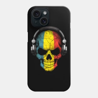 Dark Skull Deejay with Romanian Flag Phone Case