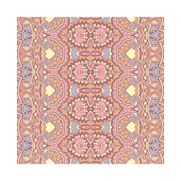 Colorful Oriental Rug Mandala Boho Pattern by jodotodesign