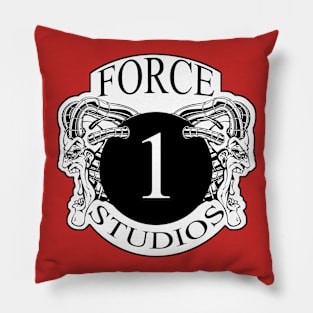 Force 1 studios Black & White Pillow