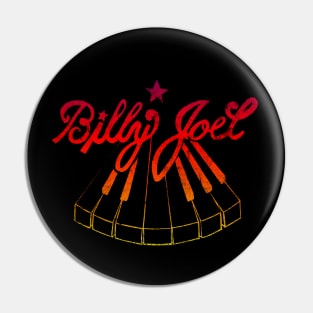 Billy Joel / Retro Style Fan Design Pin