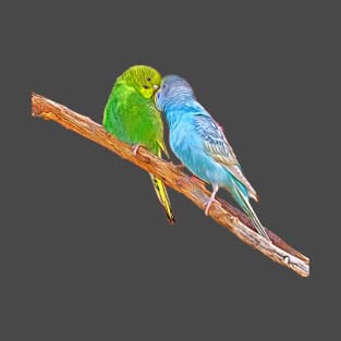 Cute budgies beaking T-Shirt