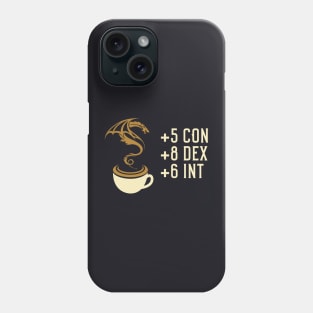 Coffee Stats Magical Item Tabletop RPG Addict Phone Case