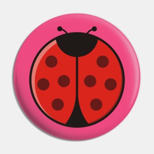 Ladybug Cartoon Pin