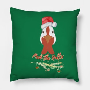 Peck the halls Pillow