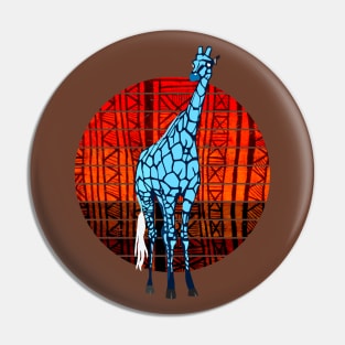 Blue Giraffe and African Sun Pin