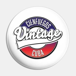 Cienfuegos cuba vintage logo Pin