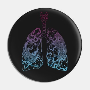 Drowning Lungs (Colored) Pin