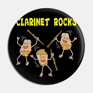 Clarinet Rocks for Dark Merchandise Pin