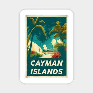 Cayman Islands Vintage Travel Art Poster Magnet