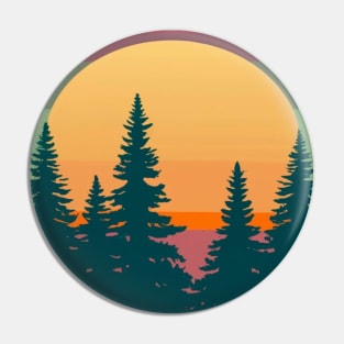 Wisconsin Tourism Sunset Graphic Pin