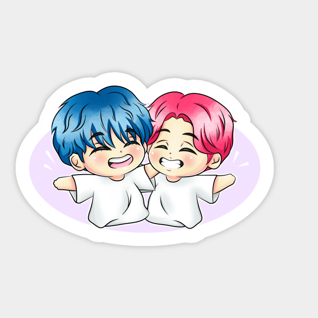 bts vmin chibis bts sticker teepublic