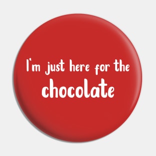 I'm just here for the chocolate text art (valentine's day) Pin