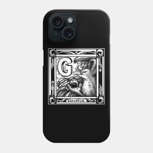 G is For Griffin - White Outlined Design Phone Case