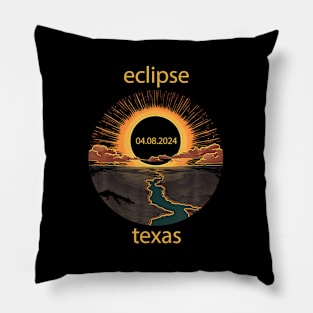 Texas Eclipse April 8 2024 04.08.2024 Texas Solar Eclipse Pillow