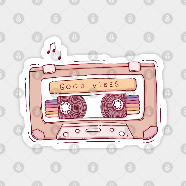 Good Vibes Mixtape Magnet by Tania Tania