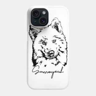 Samoyed dog lover portrait Phone Case