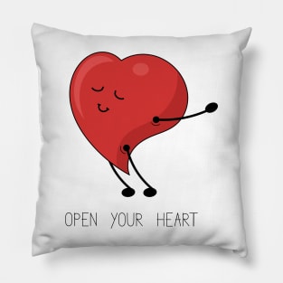 Open your heart drawing Pillow