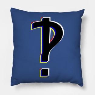 Neon Interrobang Pillow