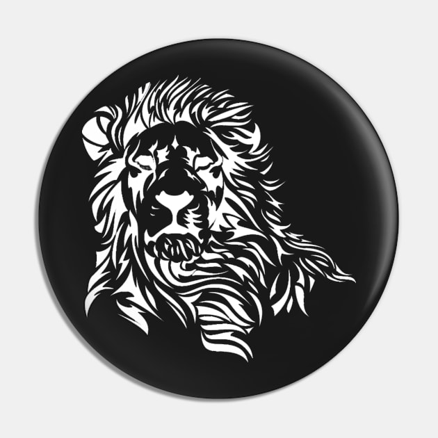 Lion African Tribal Design Pin by edwardecho