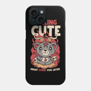 Feeling might might curse you later Funny Baphomet Kawaii Phone Case