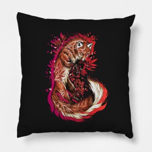 Neotraditional Fox Pillow