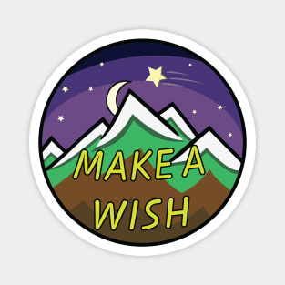 Make a Wish Mountain Cartoon Magnet