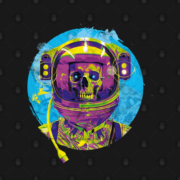 Grinning Astronaut Skull by steve@artlife-designs.com