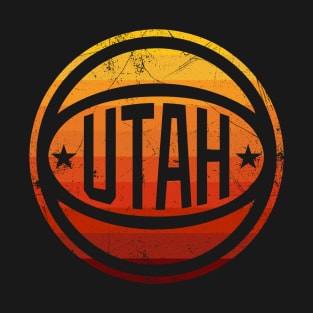 Utah Retro Ball - Sunset/Black T-Shirt