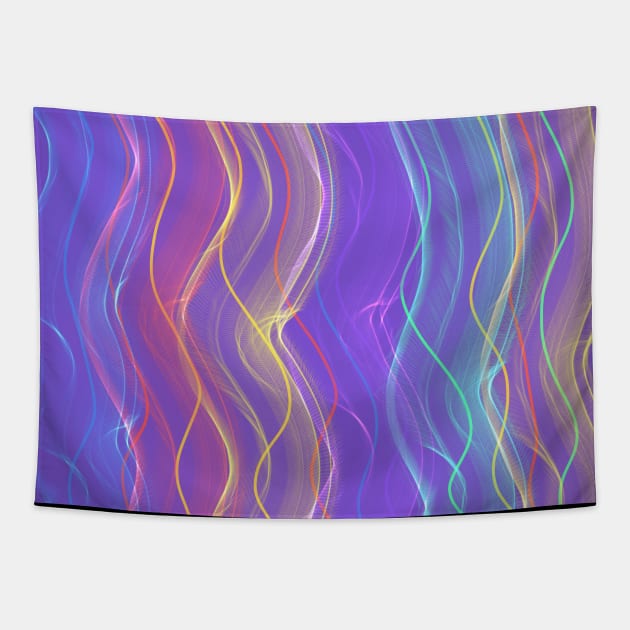 Purple Electric Rainbow Tapestry by moonlitdoodl