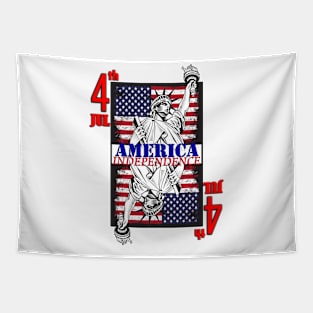 4th of July America Independence shirt Tapestry