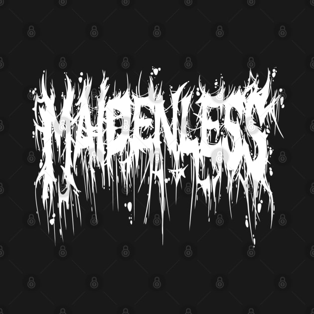 Maidenless white metal font by Proxxichu