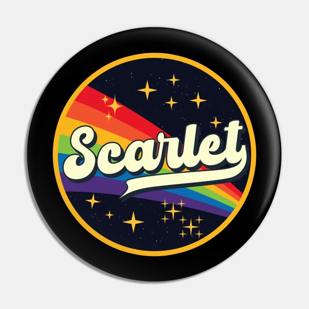Scarlet // Rainbow In Space Vintage Style Pin by LMW Art