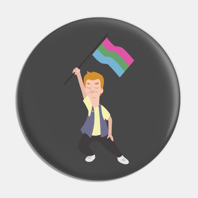 Jimmy Jr. x Polysexual Flag Pin by gray-cat