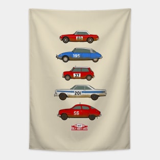 Classic Monte carlo rally car collection Tapestry