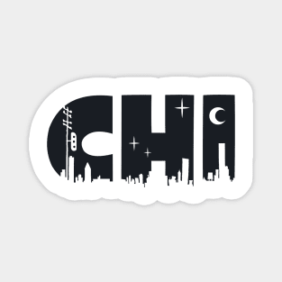 Chi Cityscape Letters Magnet