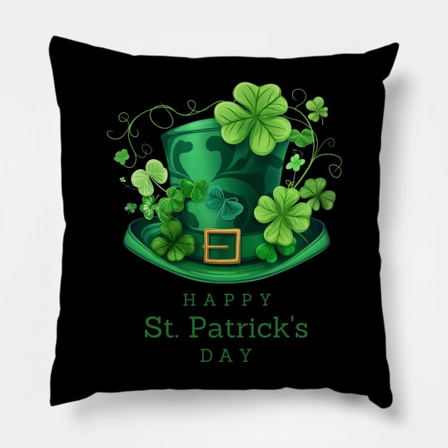 Happy St. Patrick's Day Pillow by Mary_Momerwids