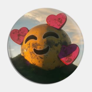 Heart Face Emoji Pin