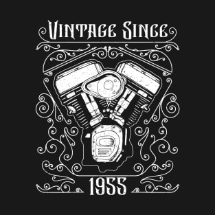 Vintage Since 1955 Motorcycle Birthday T-Shirt