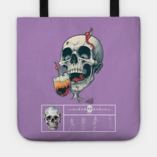 drunk skull Tote