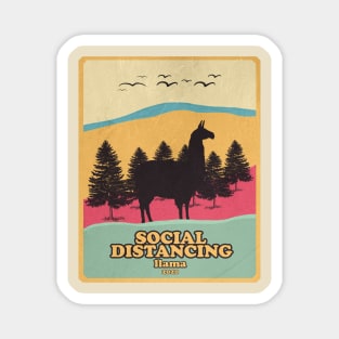 llama Social Distancing Magnet