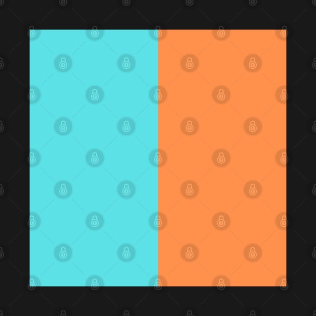 Light blue and orange striped block pattern by DesignIndex